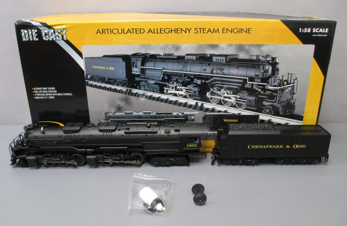 K-Line K3715-1601S O Gauge C&O Allegheny Steam Locomotive & Tender #1601 LN/Box