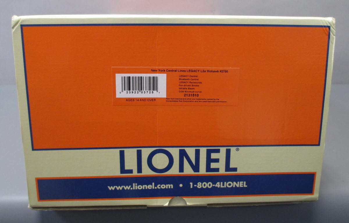 Lionel 2131510 O New York Central Lines LEGACY L2a Mohawk Steam Locomotive #2700 NIB