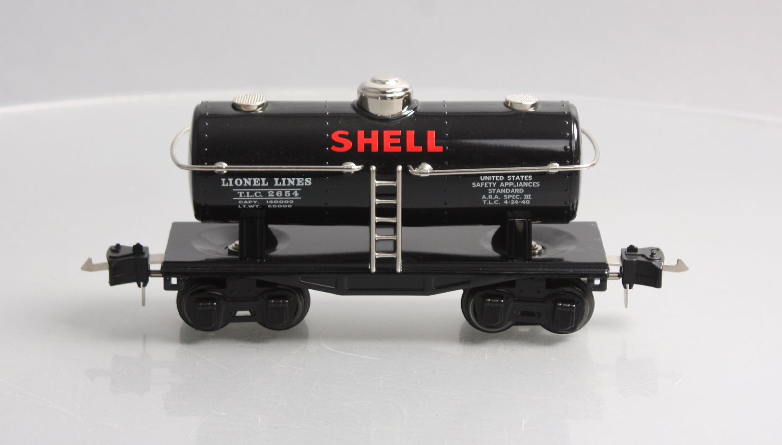 MTH 11-70053 Lionel O Gauge Black Shell Tank Car #2654