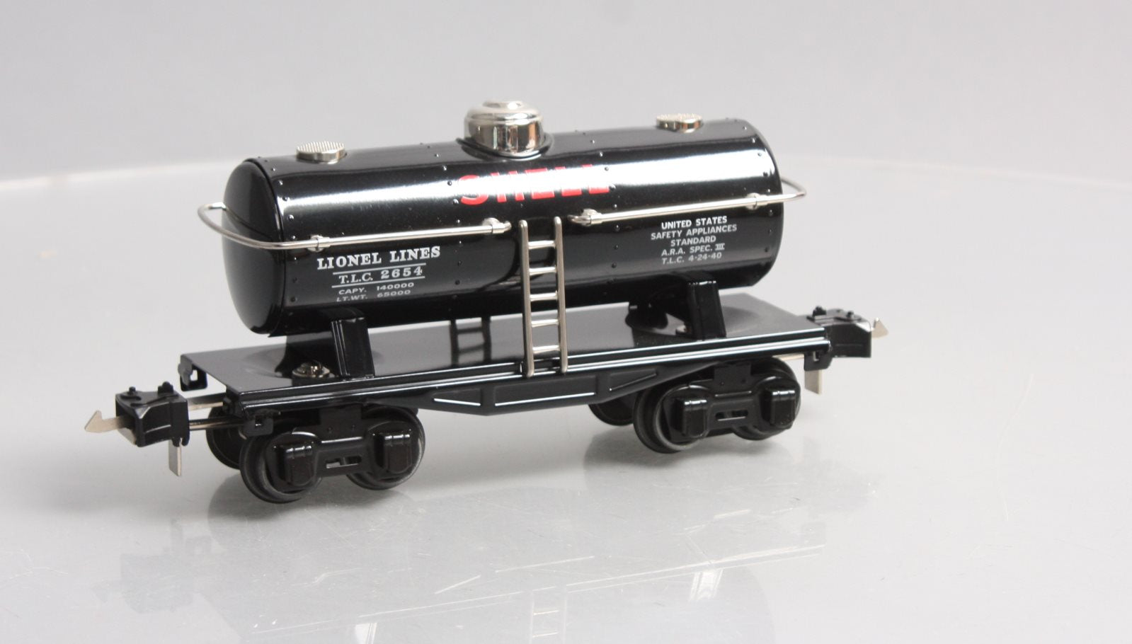 MTH 11-70053 Lionel O Gauge Black Shell Tank Car #2654