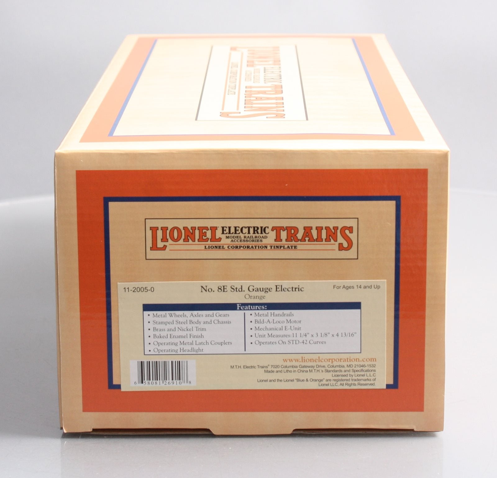 MTH 11-2005-0 Orange No. 8E Std. Gauge Electric -Traditional