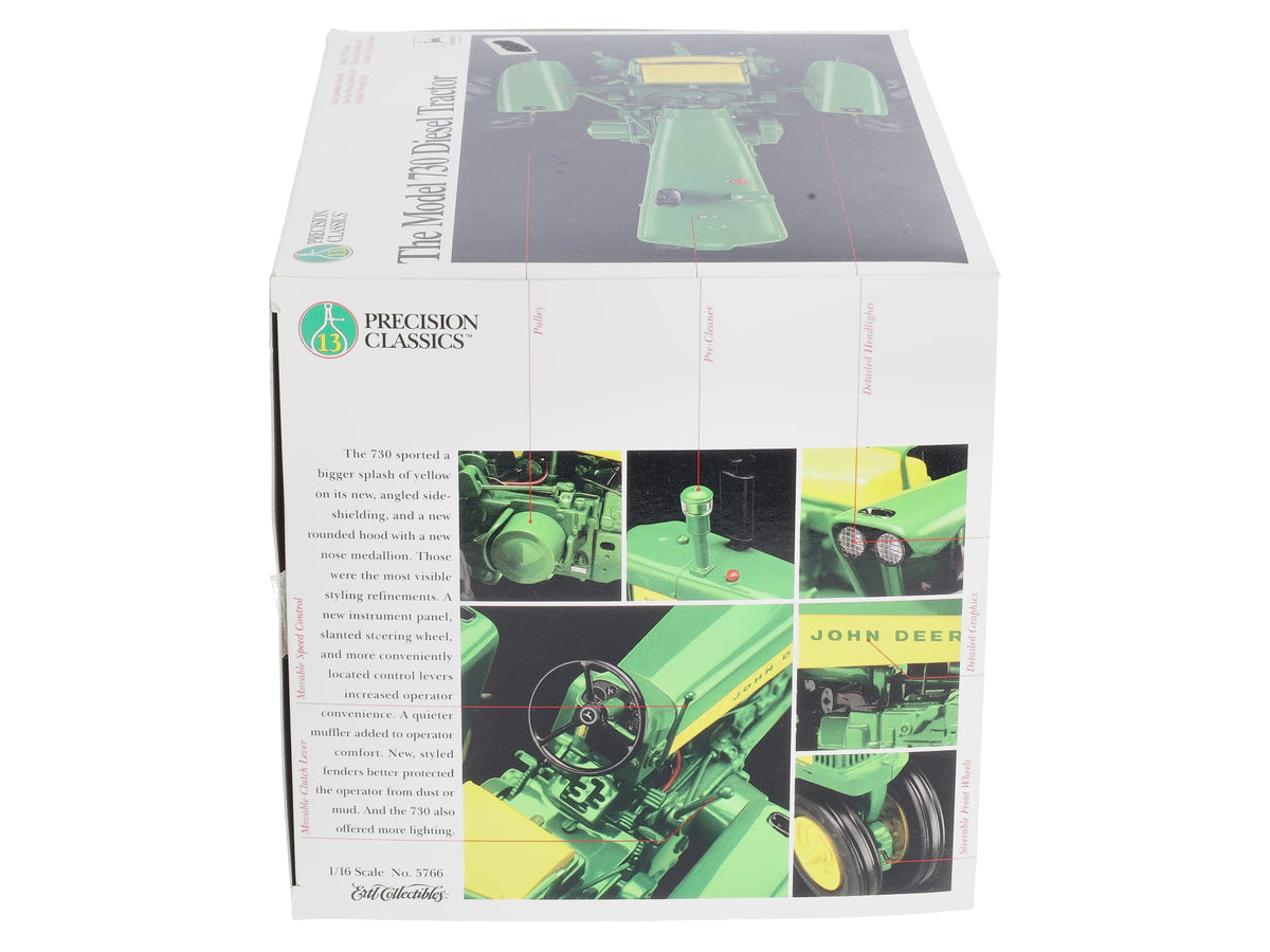 Ertl 5766 1:16 Scale Diecast John Deere The Model 730 Diesel Tractor MT/Box