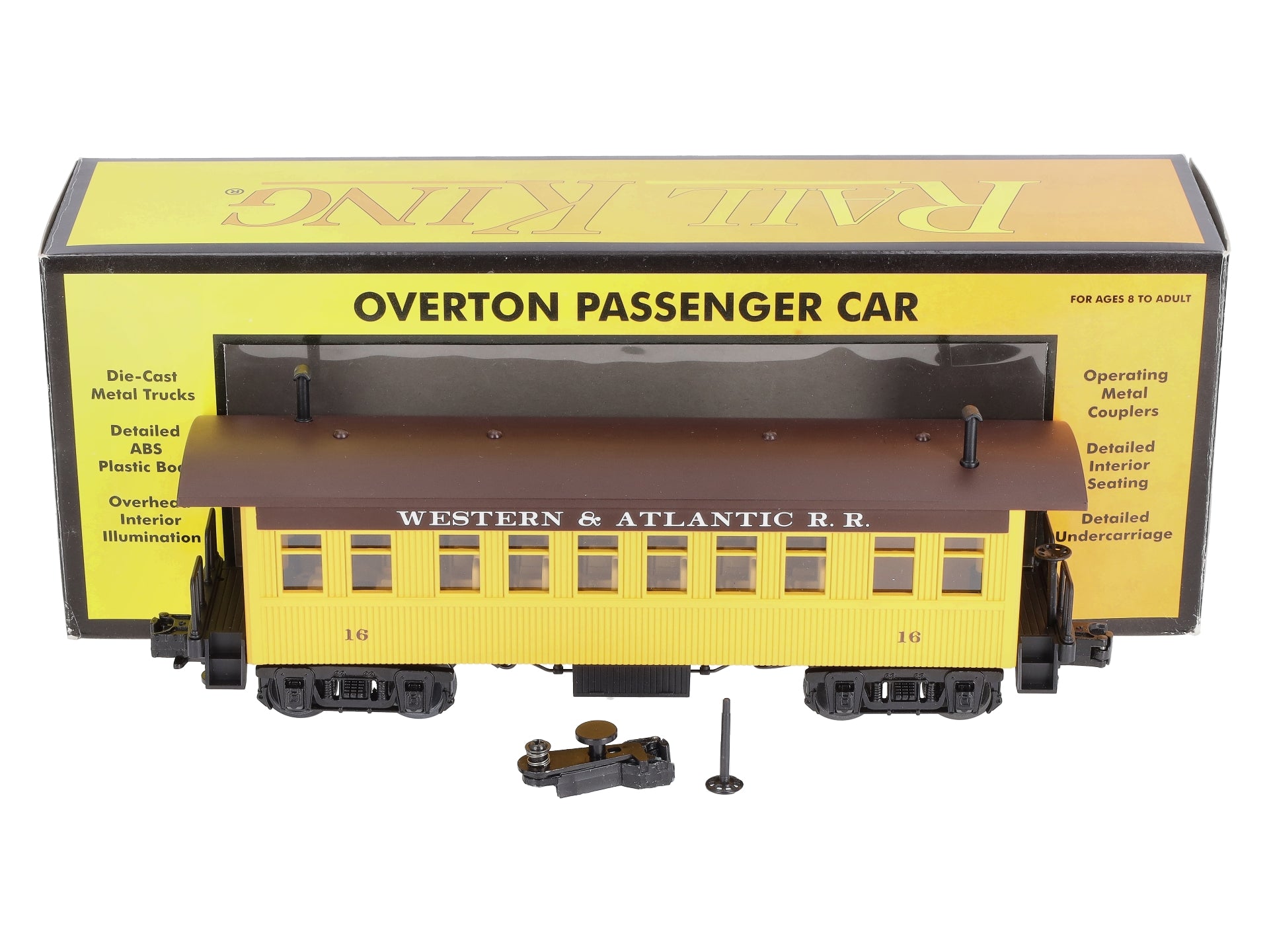 MTH 30-6400-1 O Gauge Western & Atlantic Railroad Overton Illuminated Coach