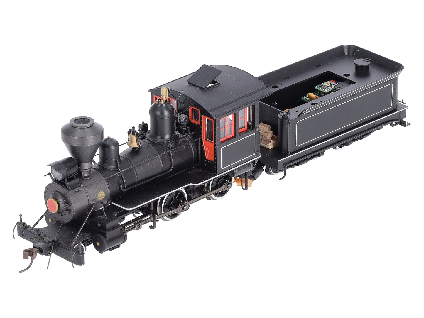 Bachmann 28306 On30 Painted & Unlettered 4-4-0 American Steel Cab w/DCC Loco