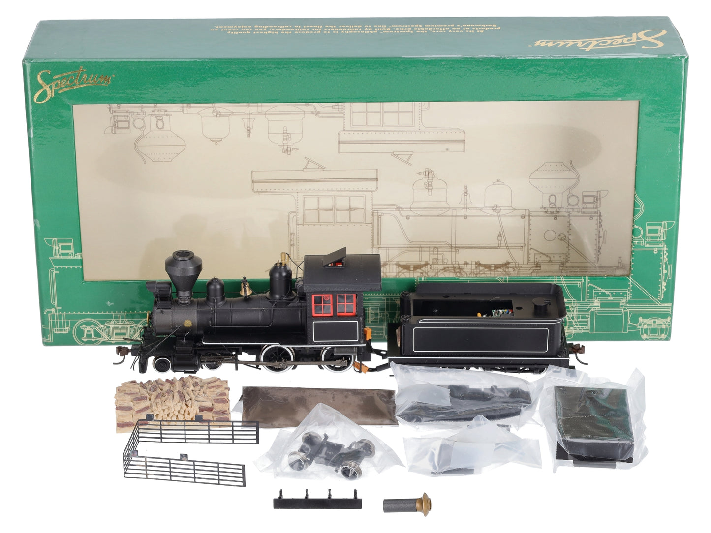 Bachmann 28306 On30 Painted & Unlettered 4-4-0 American Steel Cab w/DCC Loco