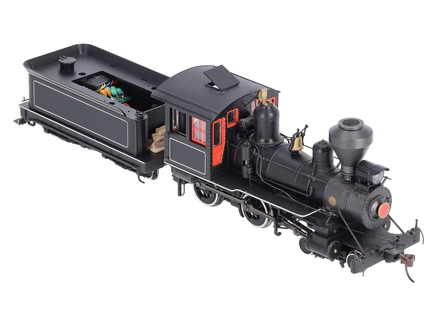 Bachmann 28306 On30 Painted & Unlettered 4-4-0 American Steel Cab w/DCC Loco