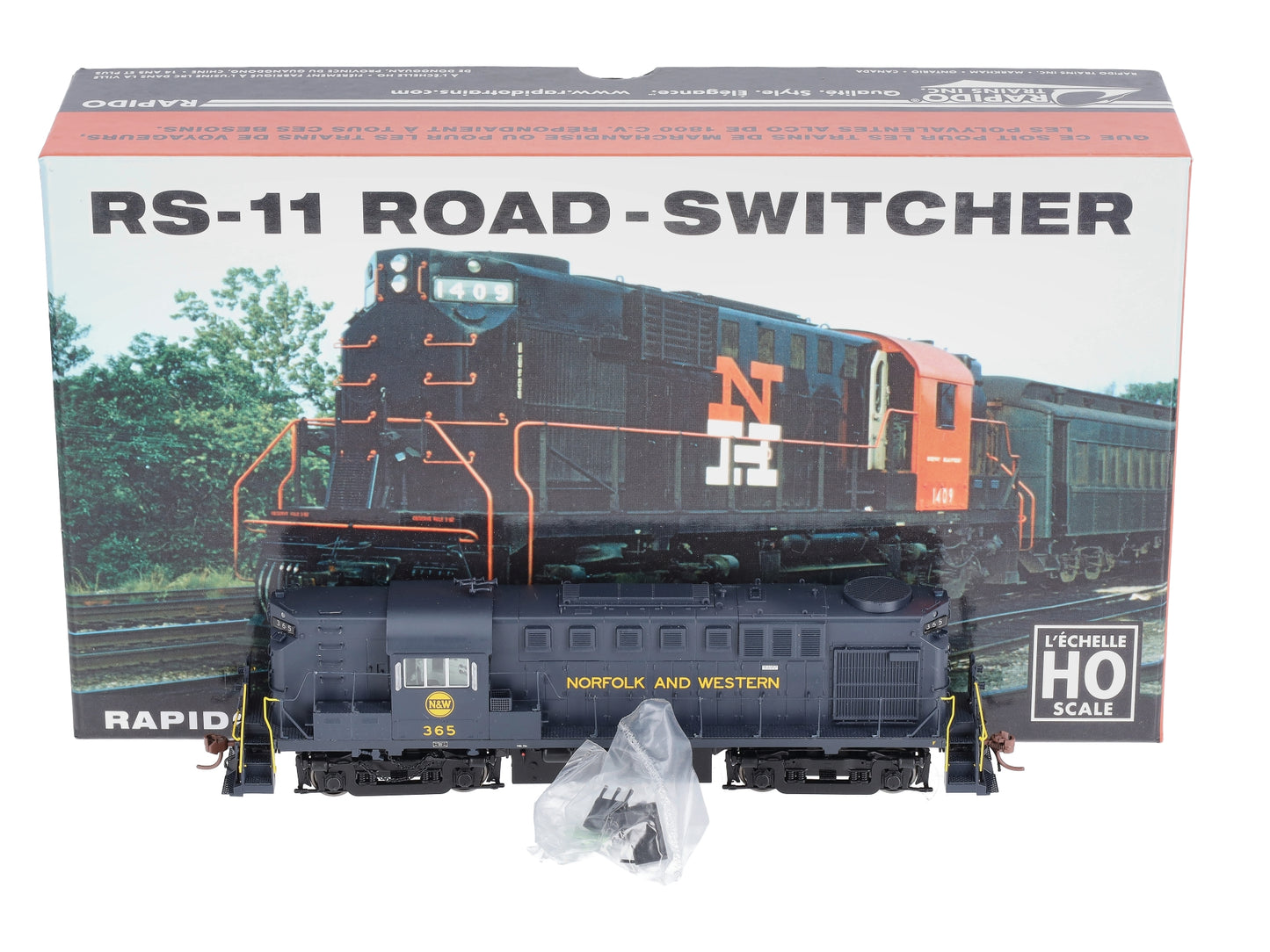 Rapido Trains 31521 HO Norfolk & Western RS-11 Diesel Locomotive DCC/Sound #365
