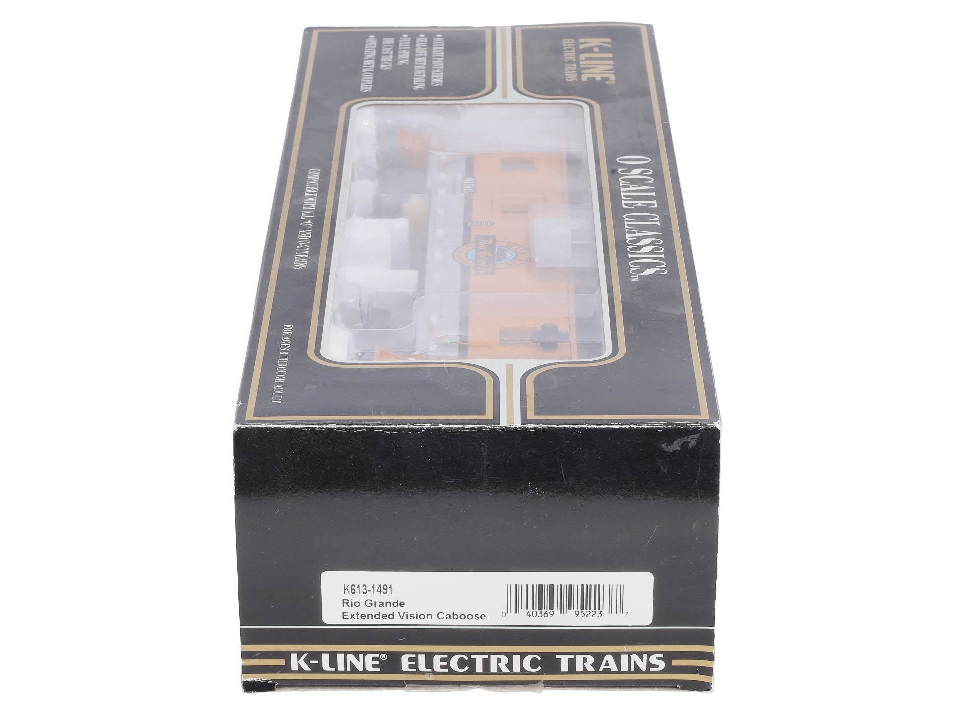 K-Line K613-1491 O Gauge Rio Grande Extended Vision Lighted Caboose #01503 LN/Box