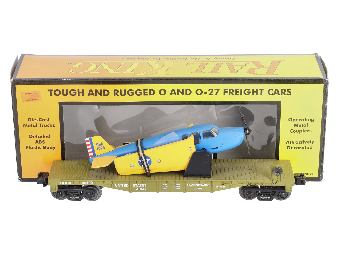 MTH 30-76004 Army Flatcar w/Airplane LN/Box