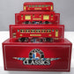 Lionel 6-13402 Standard Red Tinplate Passenger Cars #323, 324, 325 (Pack of 3) LN/Box