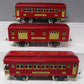 Lionel 6-13402 Standard Red Tinplate Passenger Cars #323, 324, 325 (Pack of 3) LN/Box