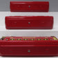 Lionel 6-13402 Standard Red Tinplate Passenger Cars #323, 324, 325 (Pack of 3) LN/Box