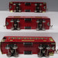 Lionel 6-13402 Standard Red Tinplate Passenger Cars #323, 324, 325 (Pack of 3) LN/Box