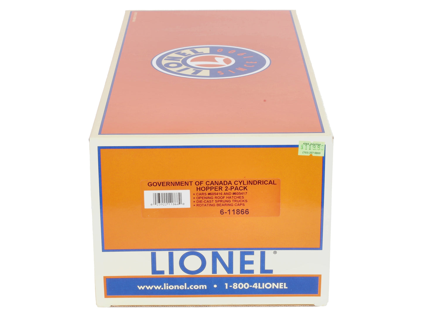 Lionel 6-11866 Government of Canada Cylindrical Hoppers (Set of 2) NIB