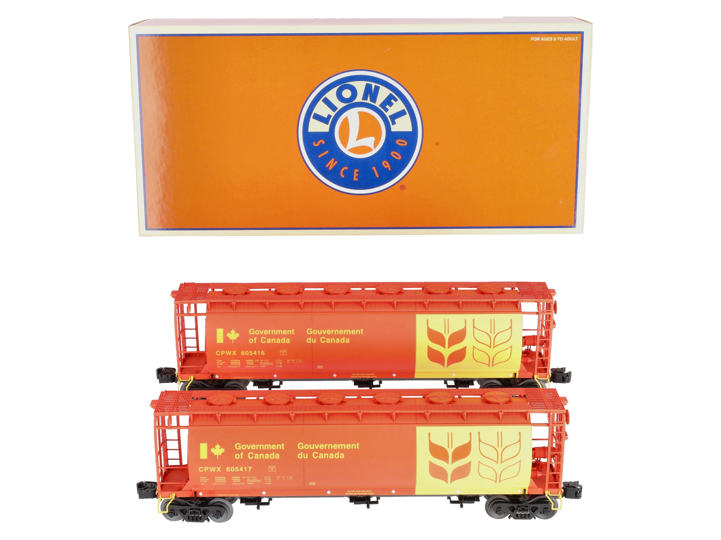 Lionel 6-11866 Government of Canada Cylindrical Hoppers (Set of 2) NIB