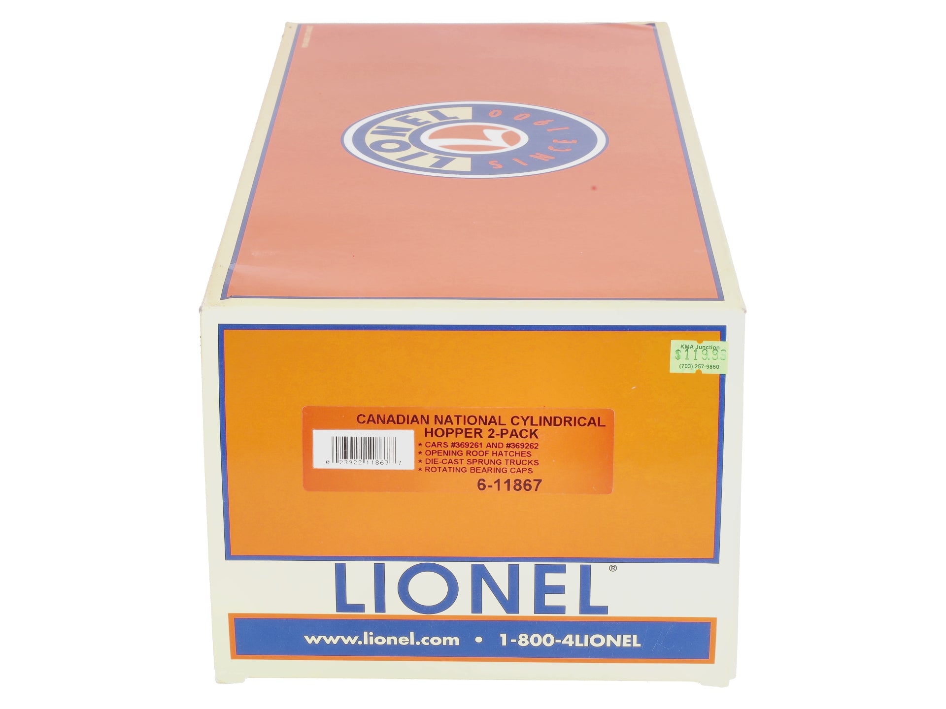 Lionel 6-11867 Government of Canada Cylindrical Hoppers (Set of 2) NIB