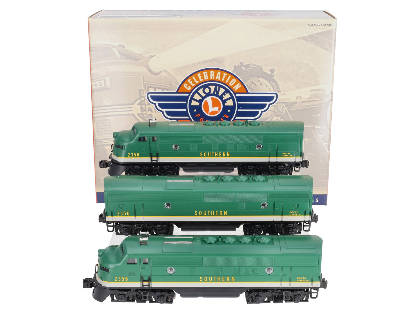 Lionel 6-38188 O Gauge Southern F3 ABA Diesel Locomotive Set #2356 LN/Box