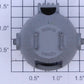Lionel 3520-12 O Gauge Gray Plastic Searchlight Housing