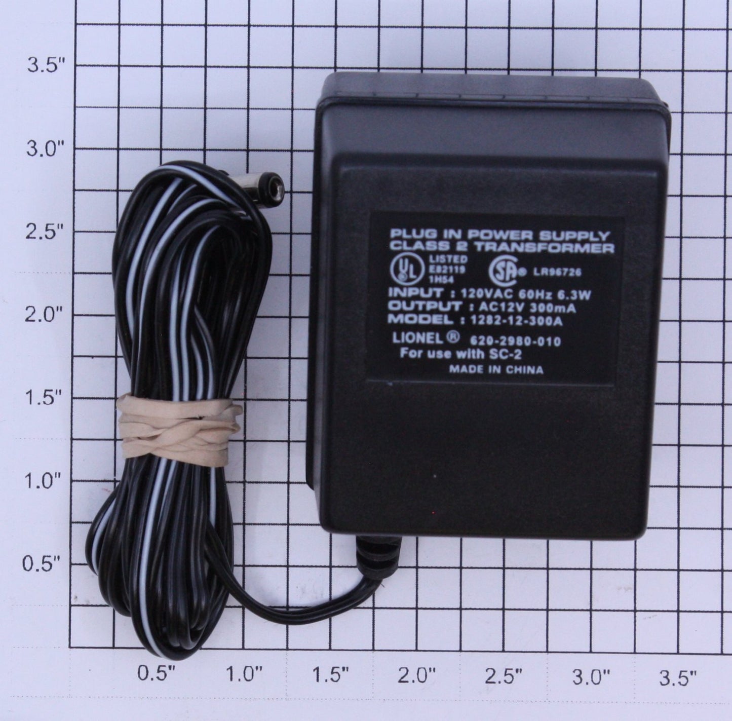 Lionel 22980-10 O Gauge SC-2 12VAC @ 300mA Plug In Power Supply