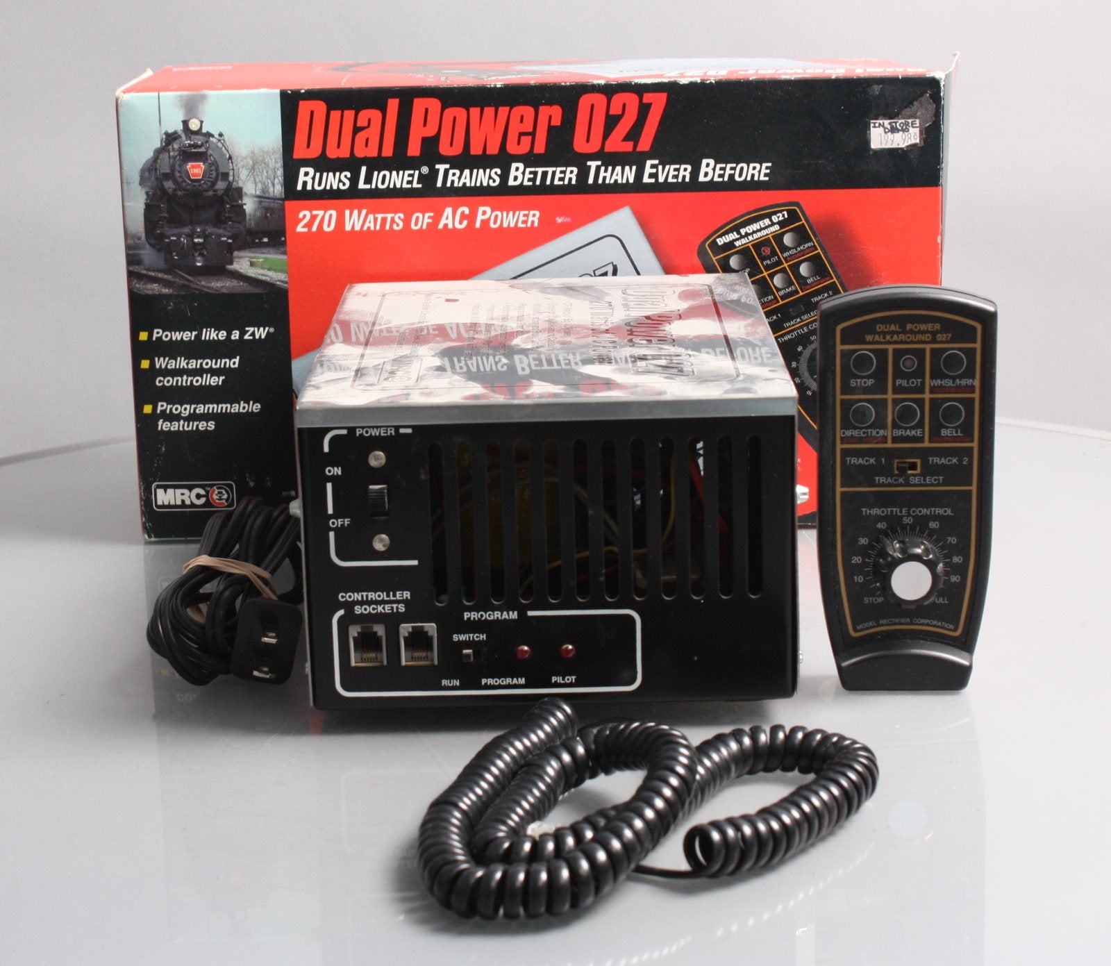 MRC AH101 O Dual Power Pack 027-270 Watt Transformer – Trainz
