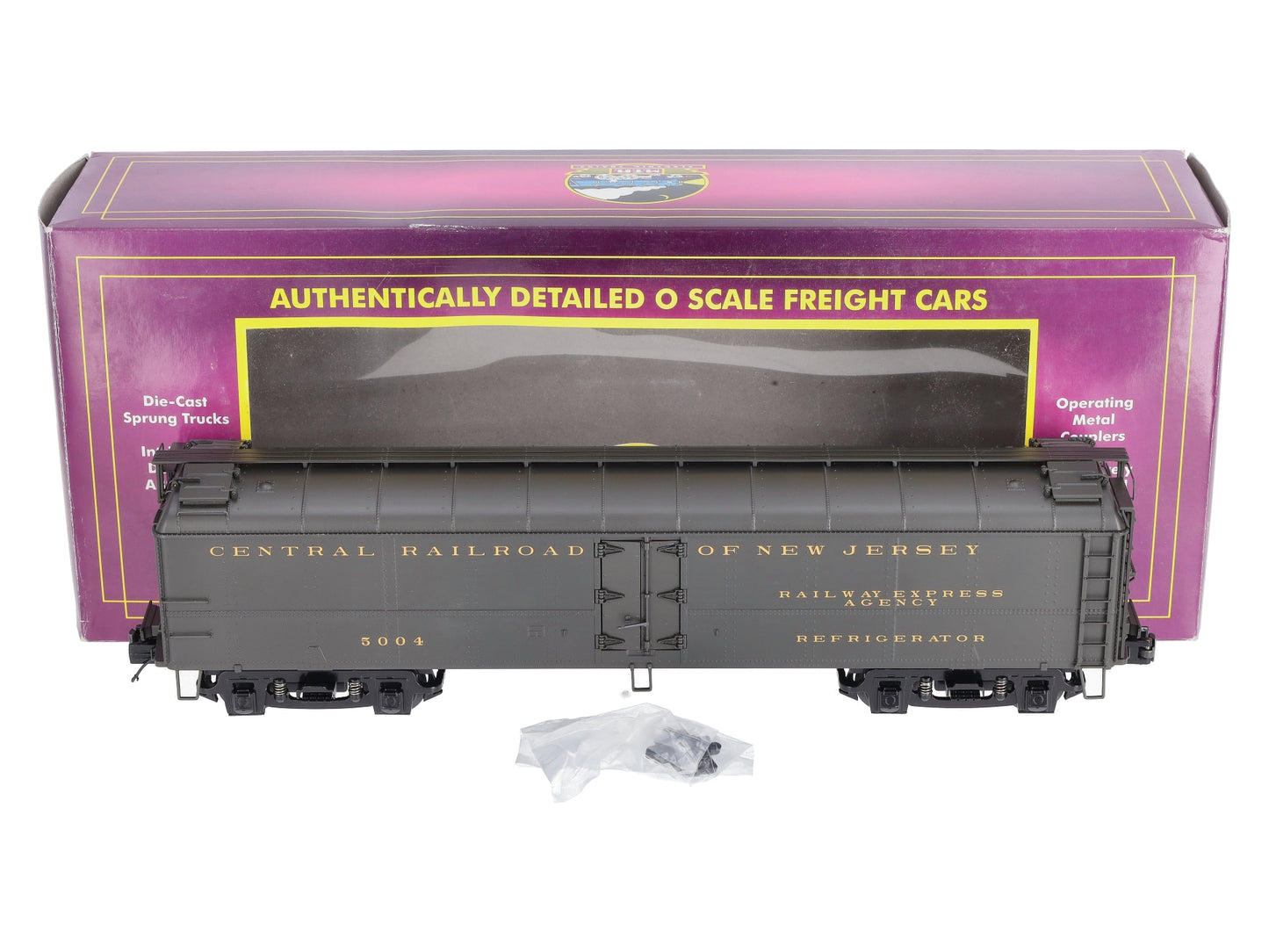 MTH 20-94072 O Gauge Jersey Central R50B Express Refrigerator Car #5004 EX/Box