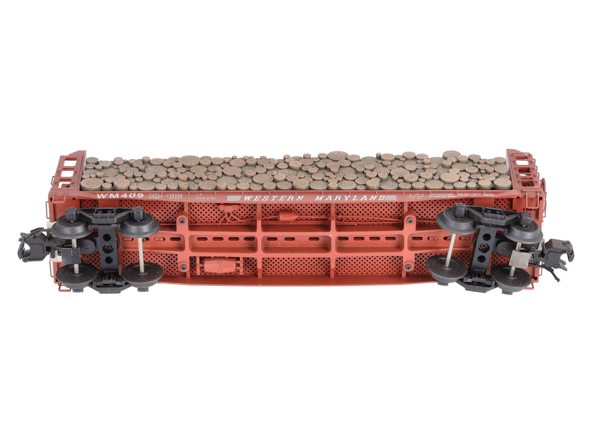 Atlas 3003405-4 O Gauge Western Maryland Flat Car # 409 (3-Rail) LN/Box