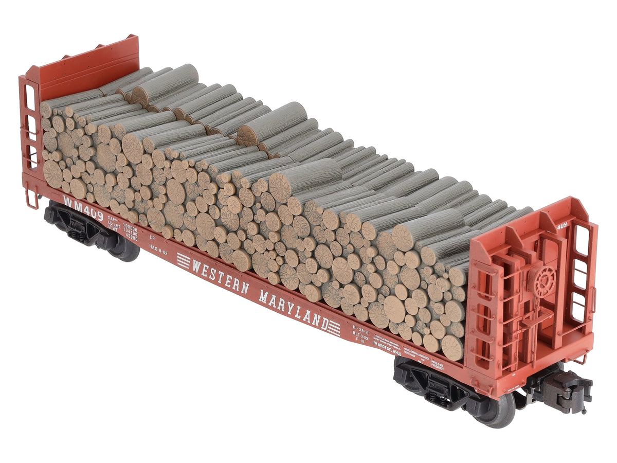 Atlas 3003405-4 O Gauge Western Maryland Flat Car # 409 (3-Rail) LN/Box