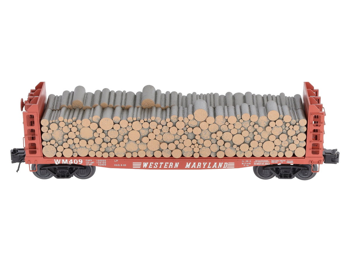 Atlas 3003405-4 O Gauge Western Maryland Flat Car # 409 (3-Rail) LN/Box