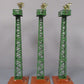 MTH 10-1044 Std Gauge Flood Light Tower in Terra Cotta & Green #92 (Set of 3) LN/Box