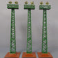 MTH 10-1044 Std Gauge Flood Light Tower in Terra Cotta & Green #92 (Set of 3) LN/Box