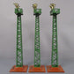 MTH 10-1044 Std Gauge Flood Light Tower in Terra Cotta & Green #92 (Set of 3) LN/Box