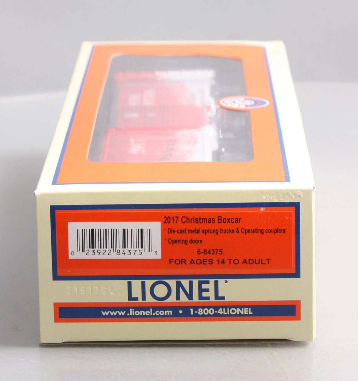 Lionel 6-84375 O Christmas Boxcar 2017 LN/Box