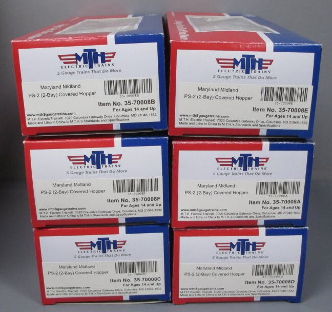 MTH 35-70008 S Maryland Midland PS-2 Hopper Car Set LN/Box