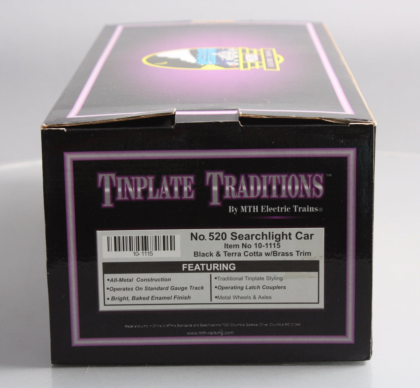 MTH 10-1115 Standard Gauge Tinplate Traditions Searchlight Car #520 LN/Box