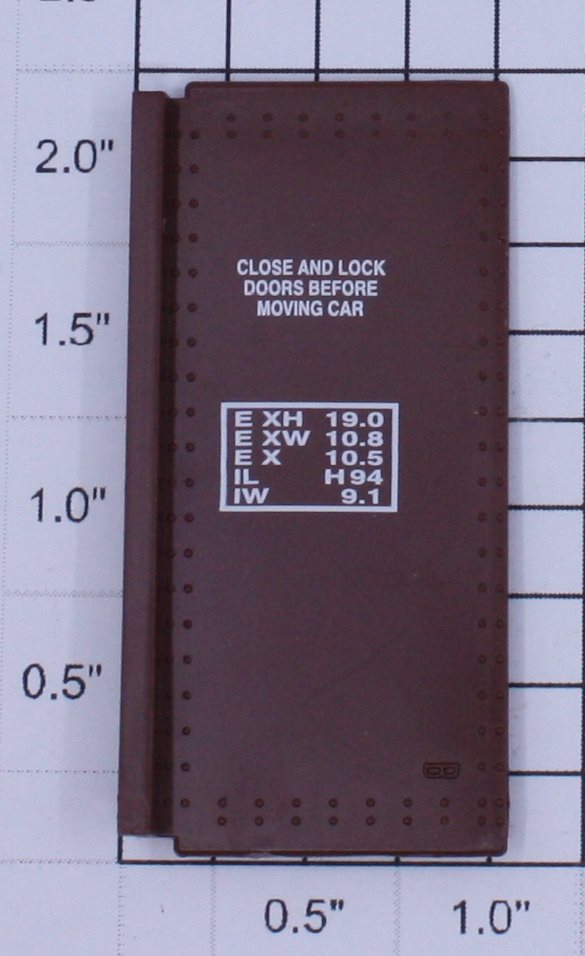 Lionel 36029-87 Southern Pacific Auto Carrier Brown Panel B Door with Data