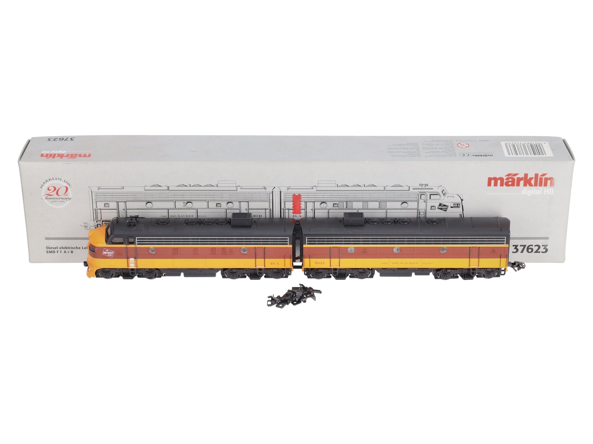 Marklin 37623 HO Scale Milwaukee Road EMD F7 AB Digital Locomotive Set LN/Box