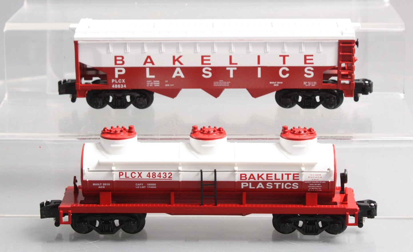 American Flyer 6-49625 S Gauge Bakelight 3 Dome Tank and Covered Hopper NIB