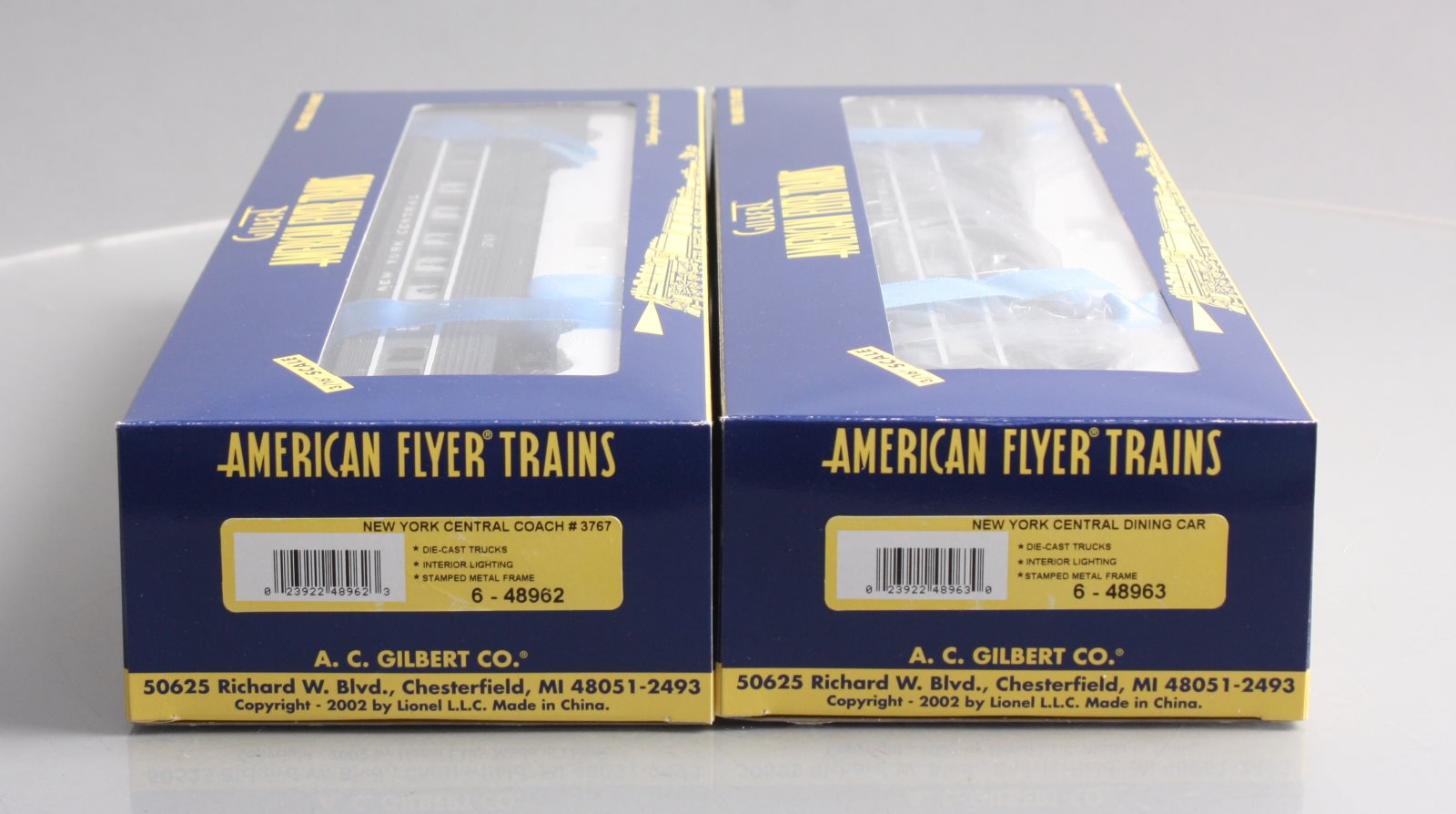 American Flyer 6-48961 S Scale New York Central Passenger Car (Pack of 2) NIB