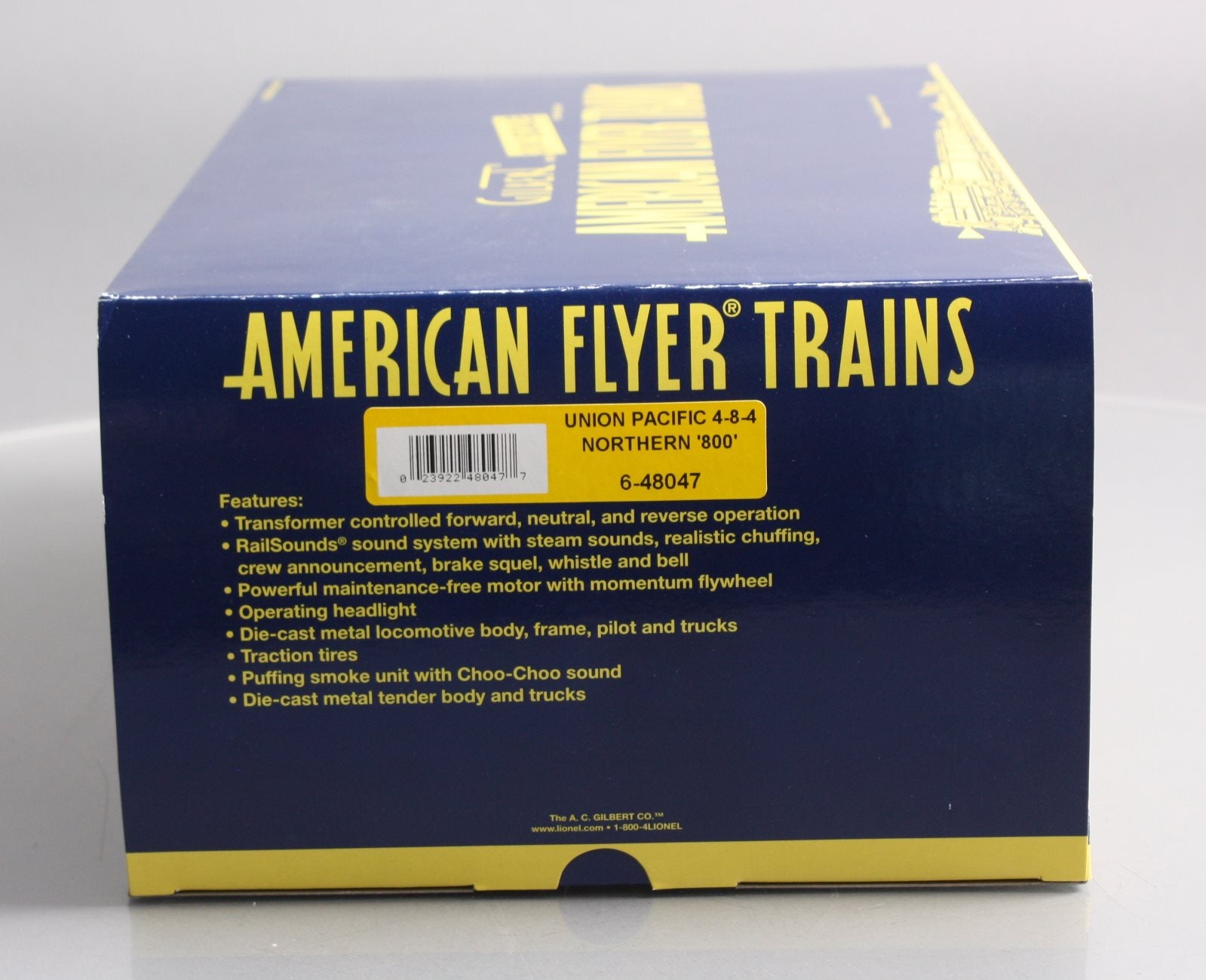American Flyer 6-48047 S Union Pacific 4-8-4 Northern Steam Locomotive #800 LN/Box