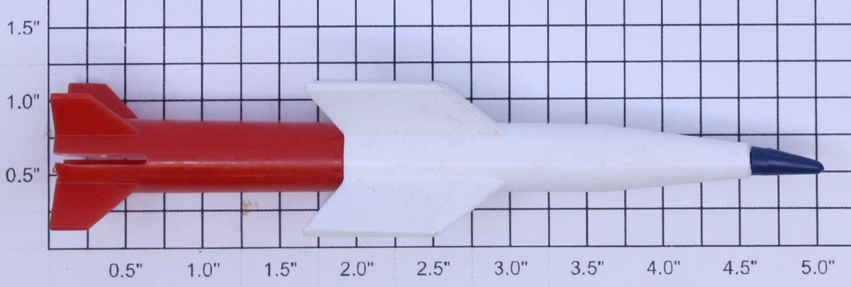 Lionel 6650-80 White Over Red Minuteman Rocket Missile with Blue Tip in Tube