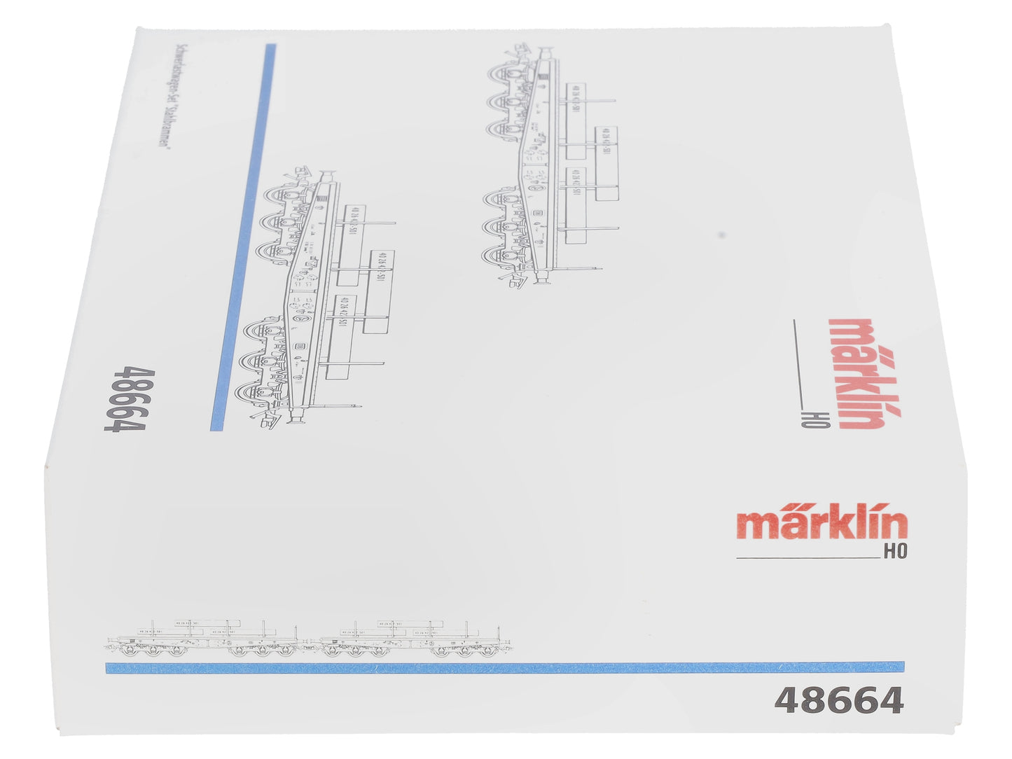 Marklin 48664 HO DB Flat Cars w/Steel Slab Loads Set LN/Box