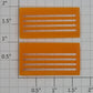 Lionel 6356-11/13O Orange Upper & Lower Door Set For Stock Car (Set of 2)