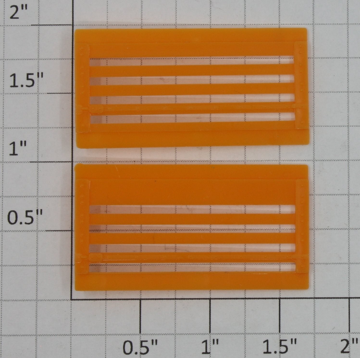 Lionel 6356-11/13O Orange Upper & Lower Door Set For Stock Car (Set of 2)