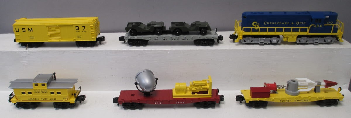 American Flyer 6-49624 S Chesapeake & Ohio 1959 GP-7 Defender Diesel Train Set NIB