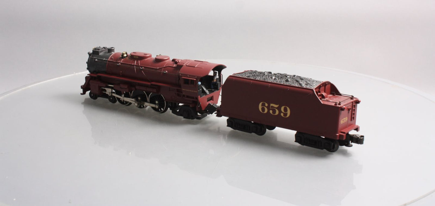 Lionel 6-38657 O Alton Limited 4-6-2 Steam Locomotive & Tender w/RailSounds #659