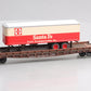 S-Helper 01807 S Scale Santa Fe Flatcar W/ Trailer #92750 EX/Box
