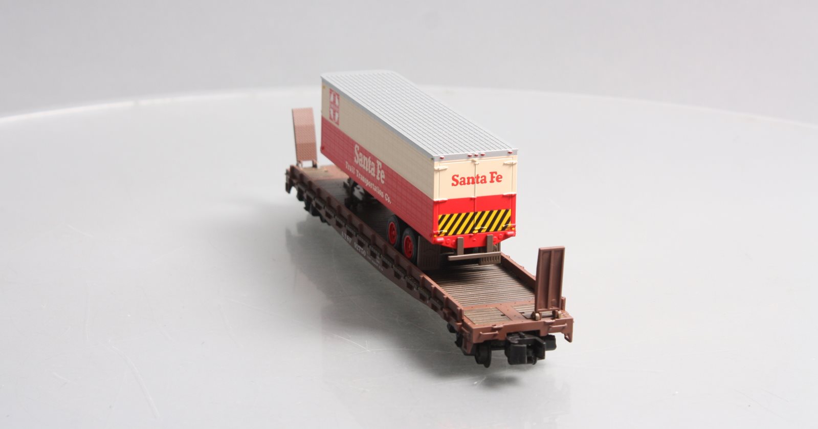 S-Helper 01807 S Scale Santa Fe Flatcar W/ Trailer #92750 EX/Box