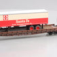 S-Helper 01808 S Scale Santa Fe Flatcar W/ Trailer #92762 EX/Box