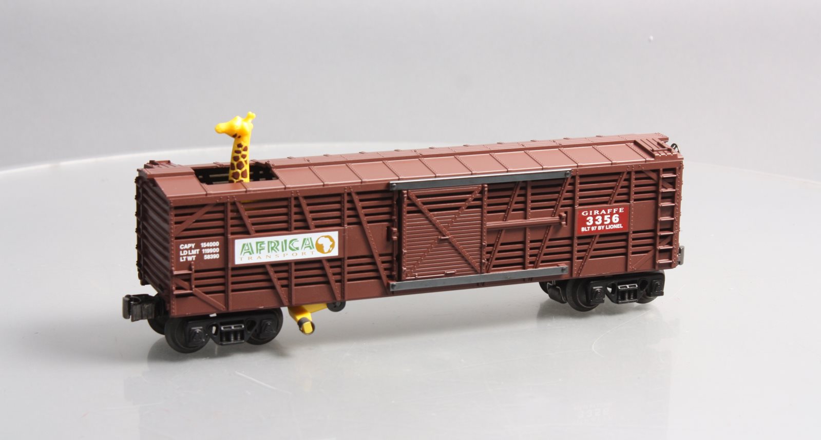 Lionel 6-19846 O Gauge Command Controlled Animated Giraffe Car LN/Box