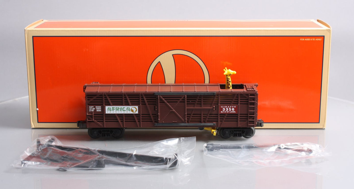 Lionel 6-19846 O Gauge Command Controlled Animated Giraffe Car LN/Box